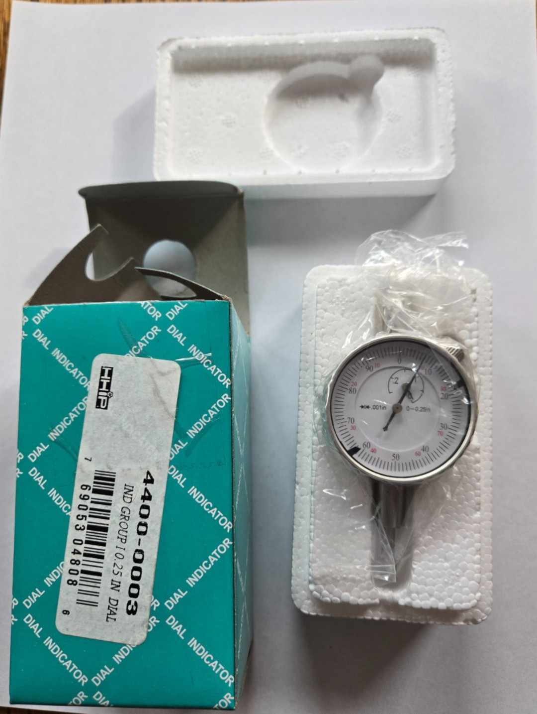 Dial Test Indicator 0-.25" Range .001" CNC Metalworking
