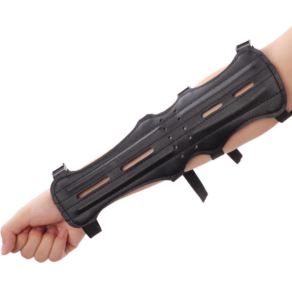 Extended Leather Guard for Bow Gear Practical Hole Design for Efficiency