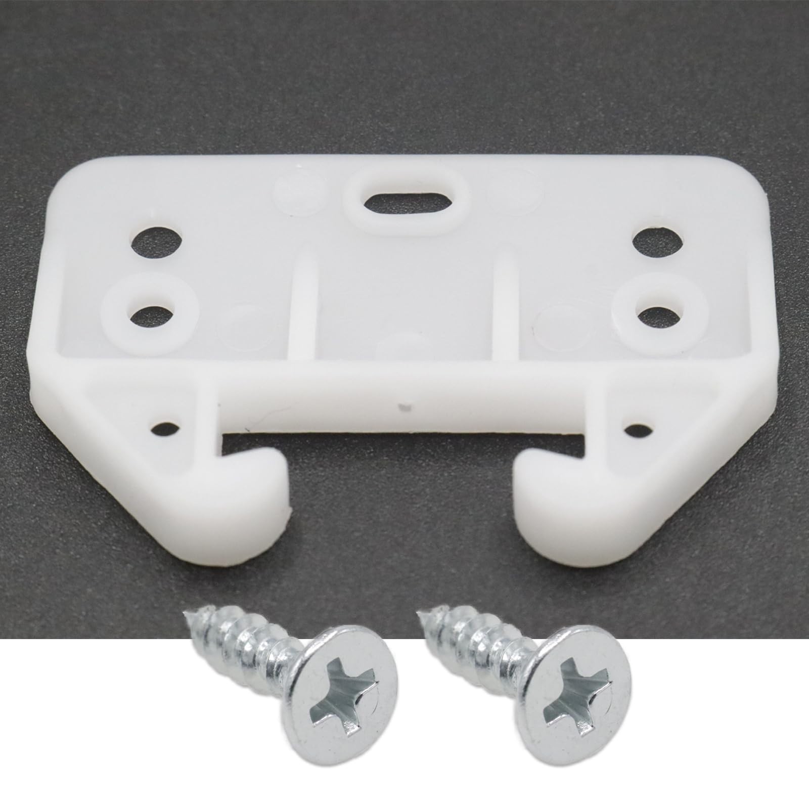 10PCS White Plastic Drawer Guides w/ Screws Replacement Brackets Kit