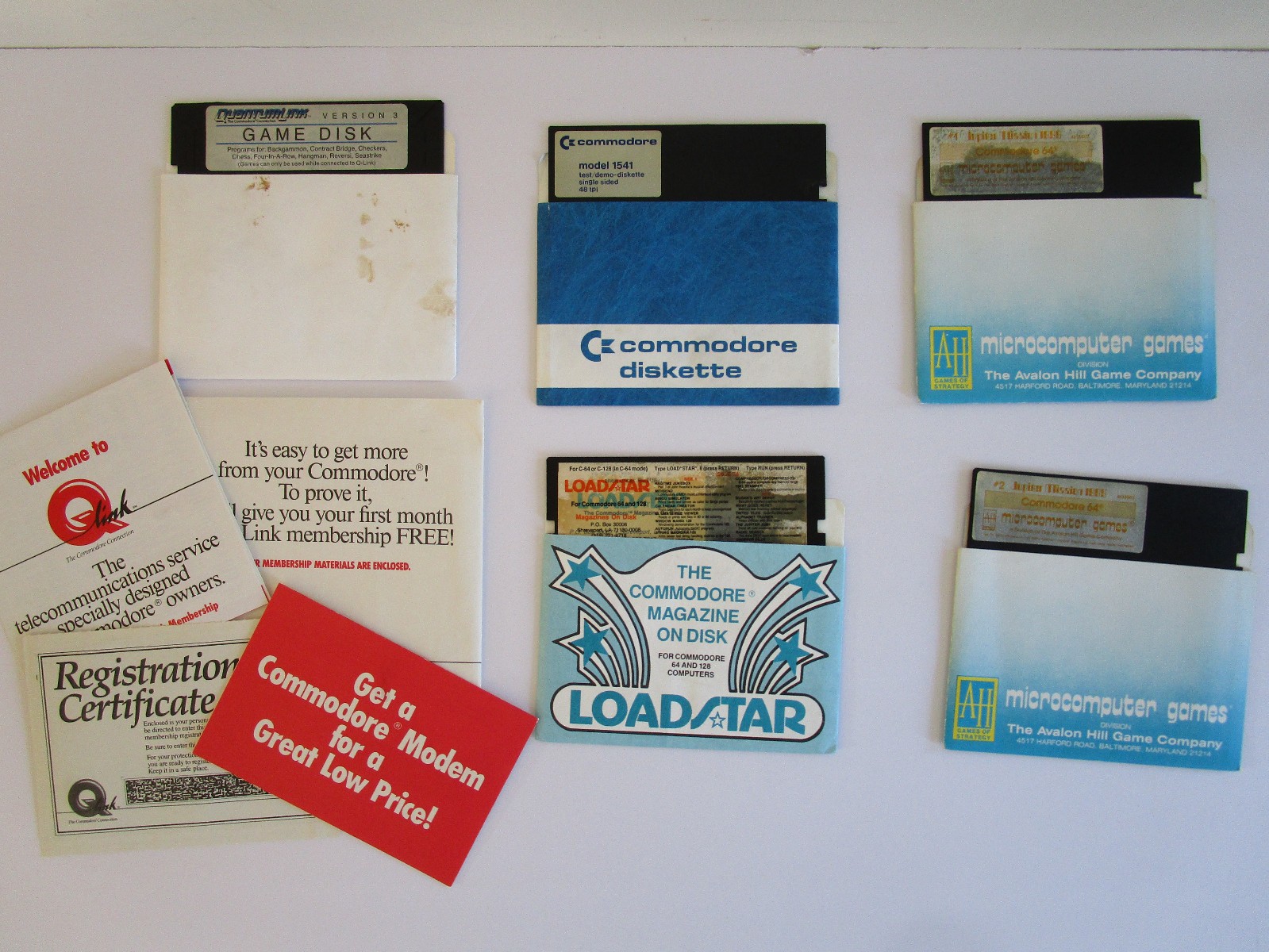 5 Commodore 64 / 128 Floppy Diskettes 5¼ untested Jupiter Mission 1999 Loadstar