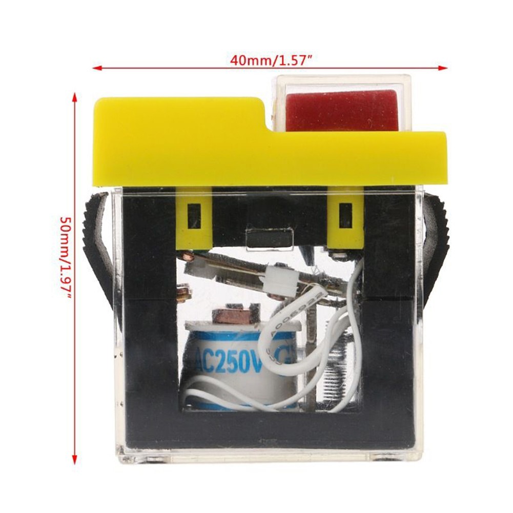 User friendly start button switch with power off and undervoltage protection