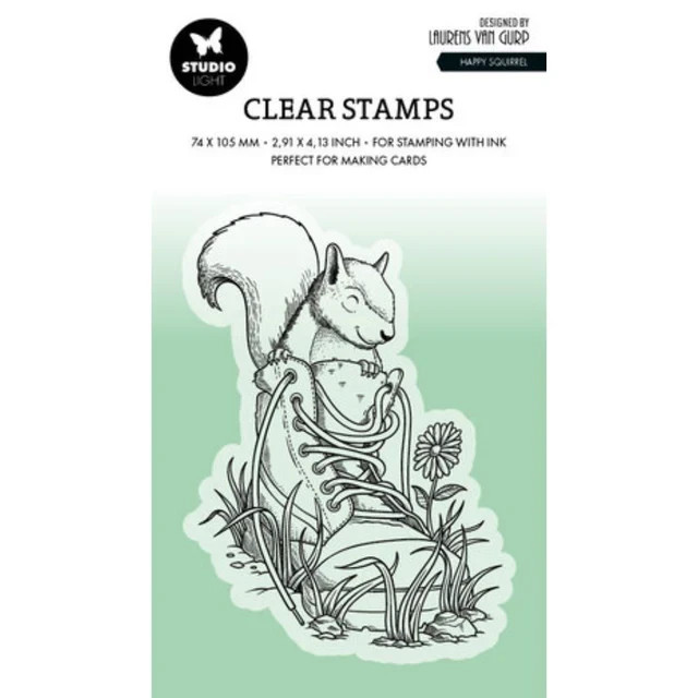 STUDIO LIGHT - ACRYLIC STAMPS - HAPPY SQUIRREL