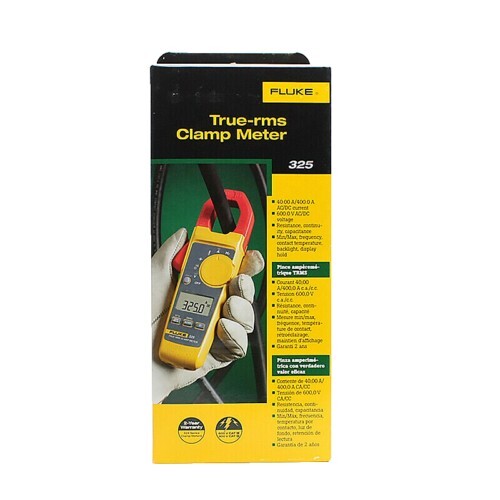 Fluke 325 True-RMS AC/DC Clamp Meter, Temperature Probe, Leads & C23 Case
