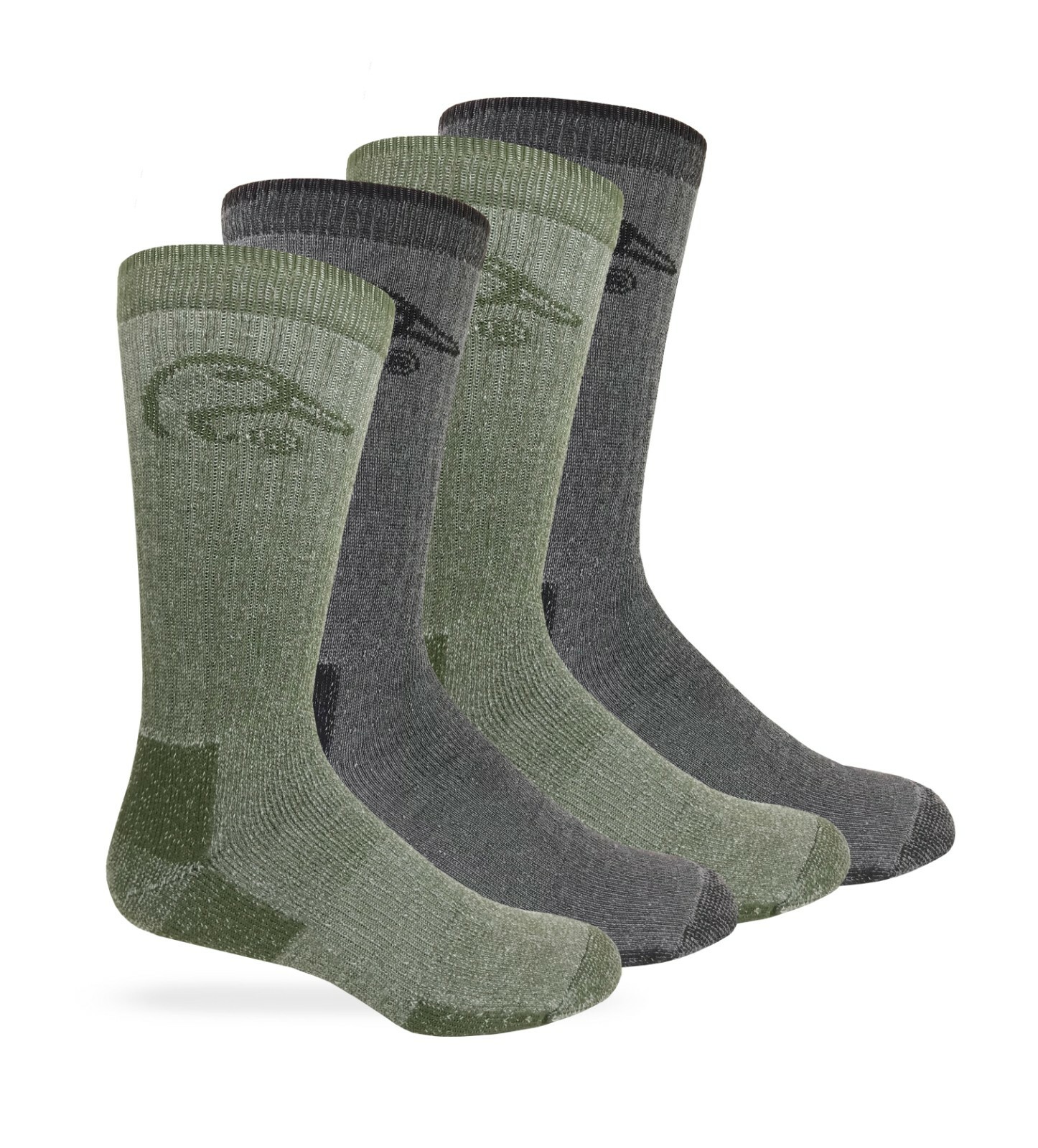 Ducks Unlimited Mens Utra-Dri Full Cushion Crew Boot Socks 4 Pair Pack