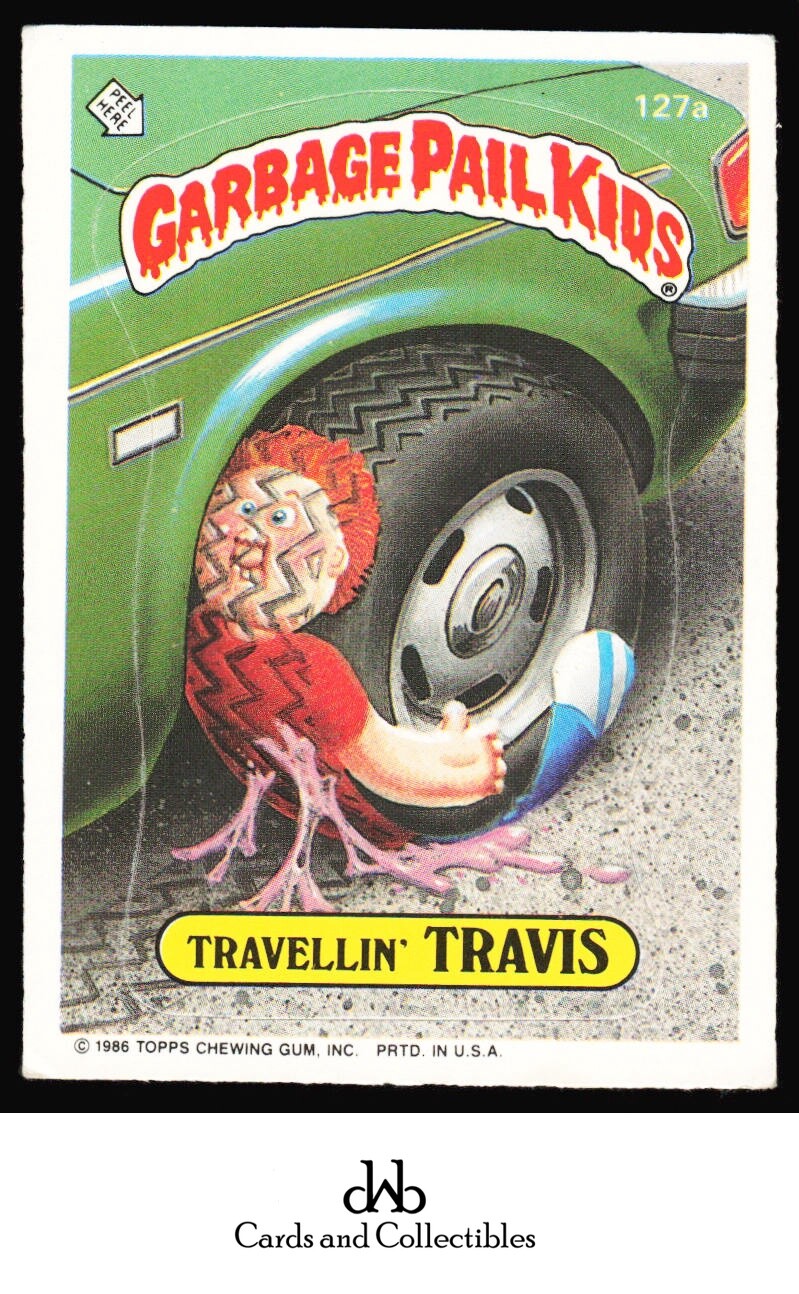 1986 Topps Garbage Pail Kids Series 4 #127a Travellin' Travis Very Good