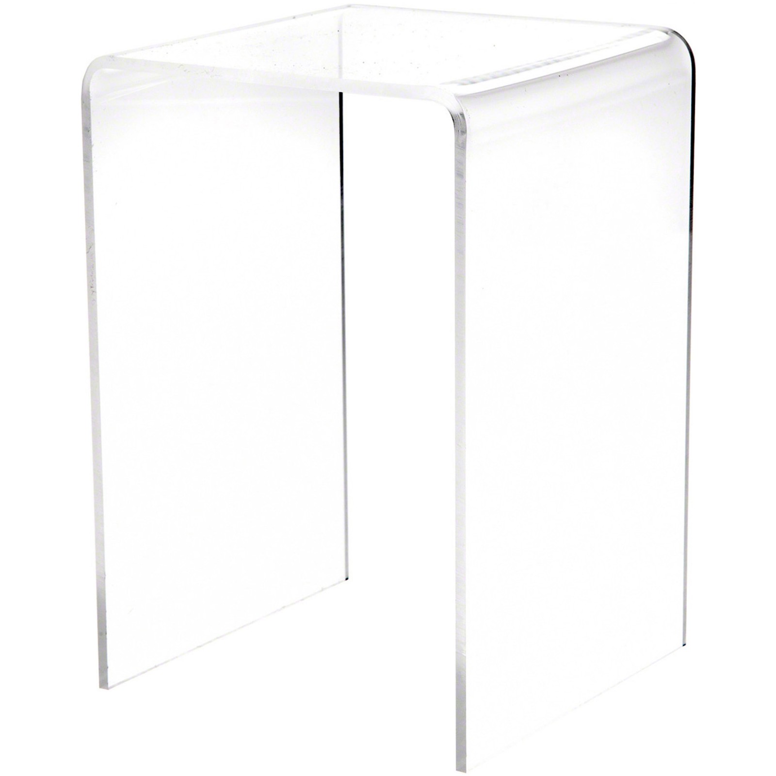 Plymor Clear Acrylic Vertical Square Display Riser, 6" H x 4" W x 4" D