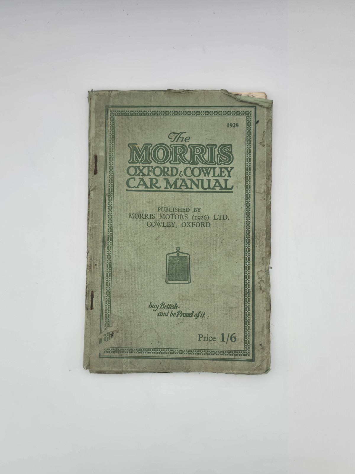 Morris Oxford & Cowley Car Manual 1928 Original Vintage Handbook with Foldout