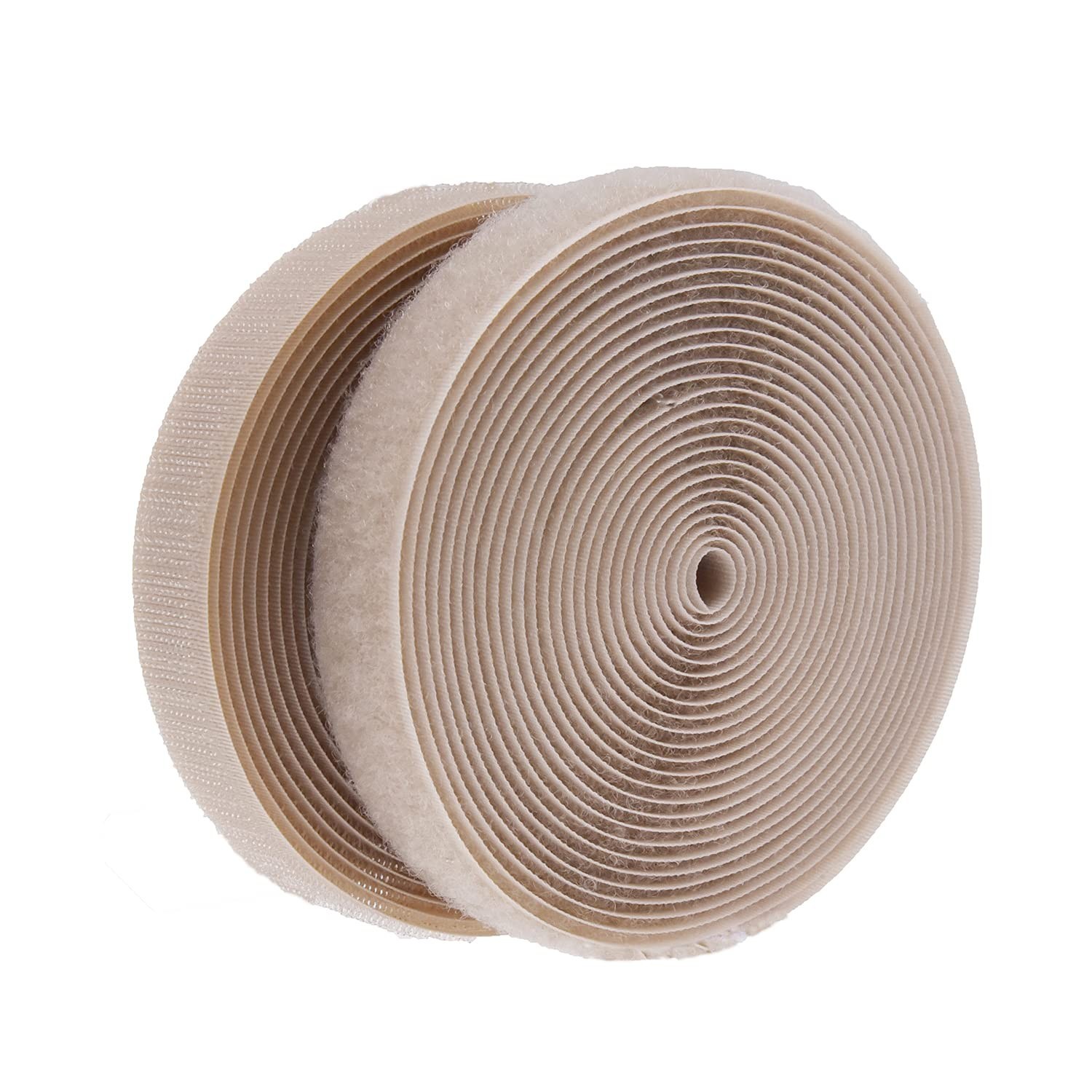 5 Yards Sew On Hook and Loop Tape Fastening Nylon Fabric Tape with Non-Adhesi...