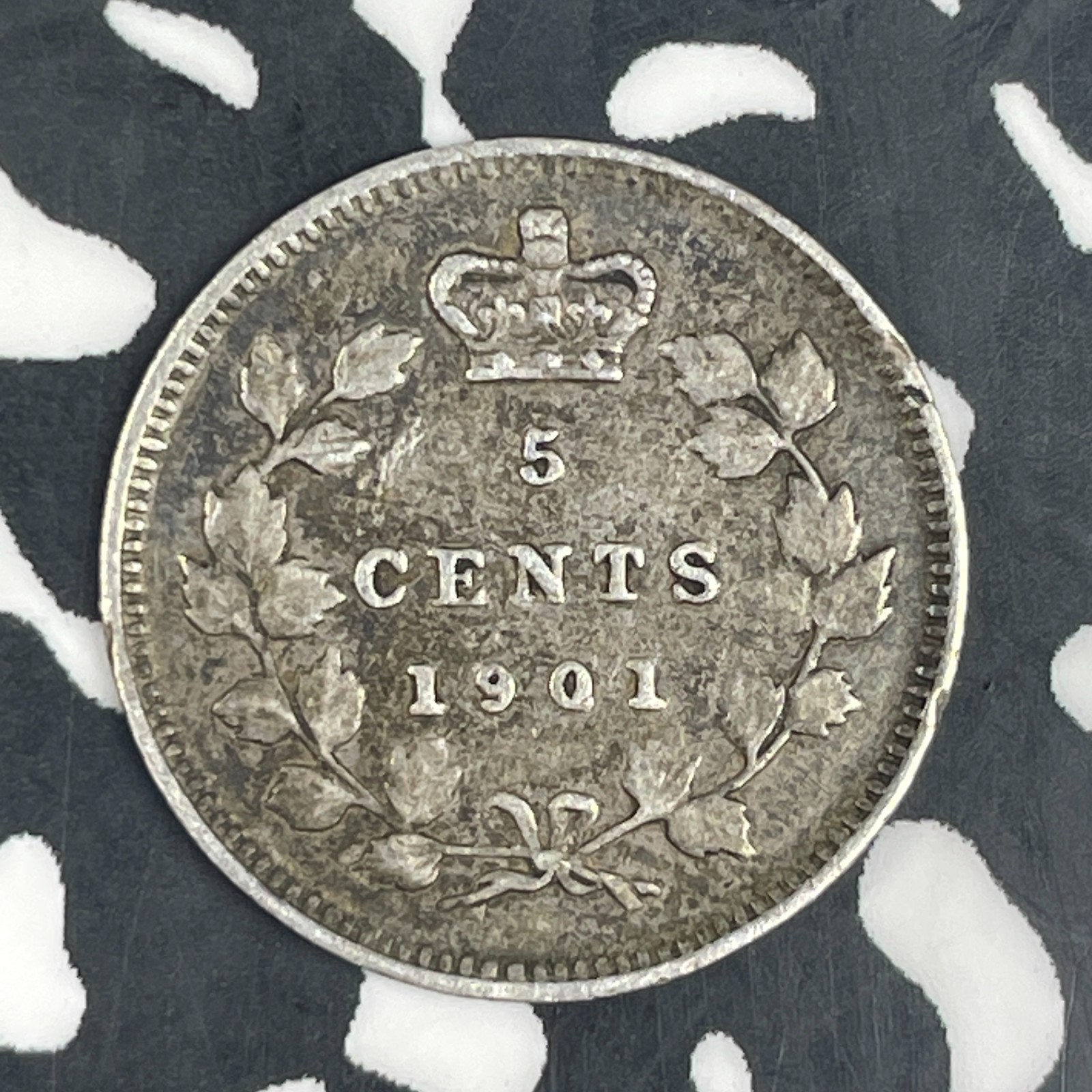 1901 Canada 5 Cents Lot#C9219 Silver! Nice!