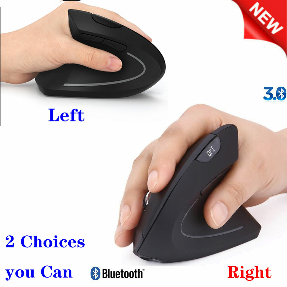 2.4G 1600DPI Ergonomic Vertical Mouse Wireless Optical Wrist Left Right USB Mice