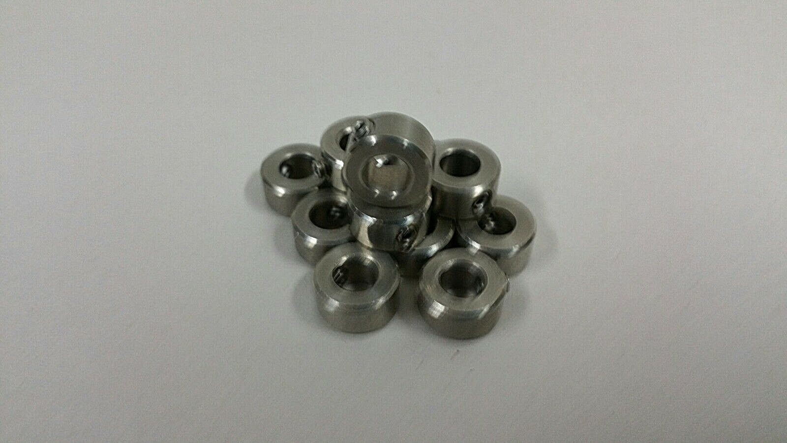 (12 pcs) 1/2"OD x 1/4" ID  304 Stainless Steel Shaft Collars