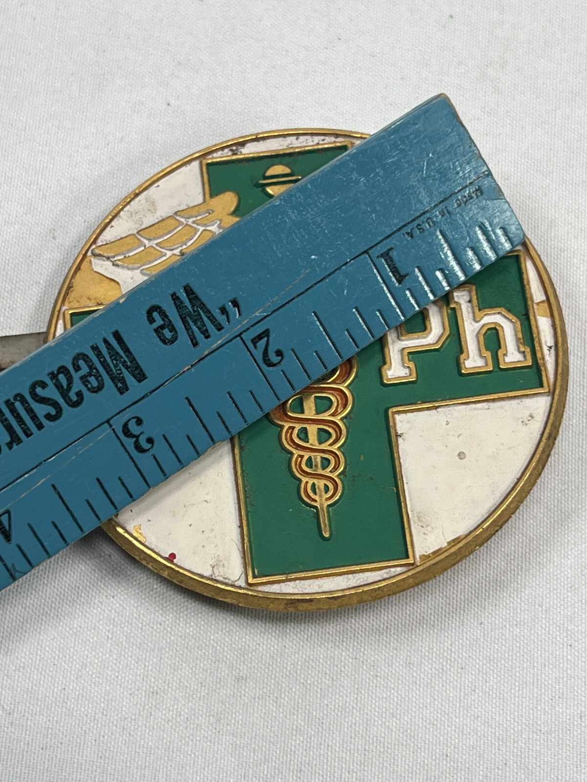 vtg Caduceus Pharmacist License plate topper doctor medical