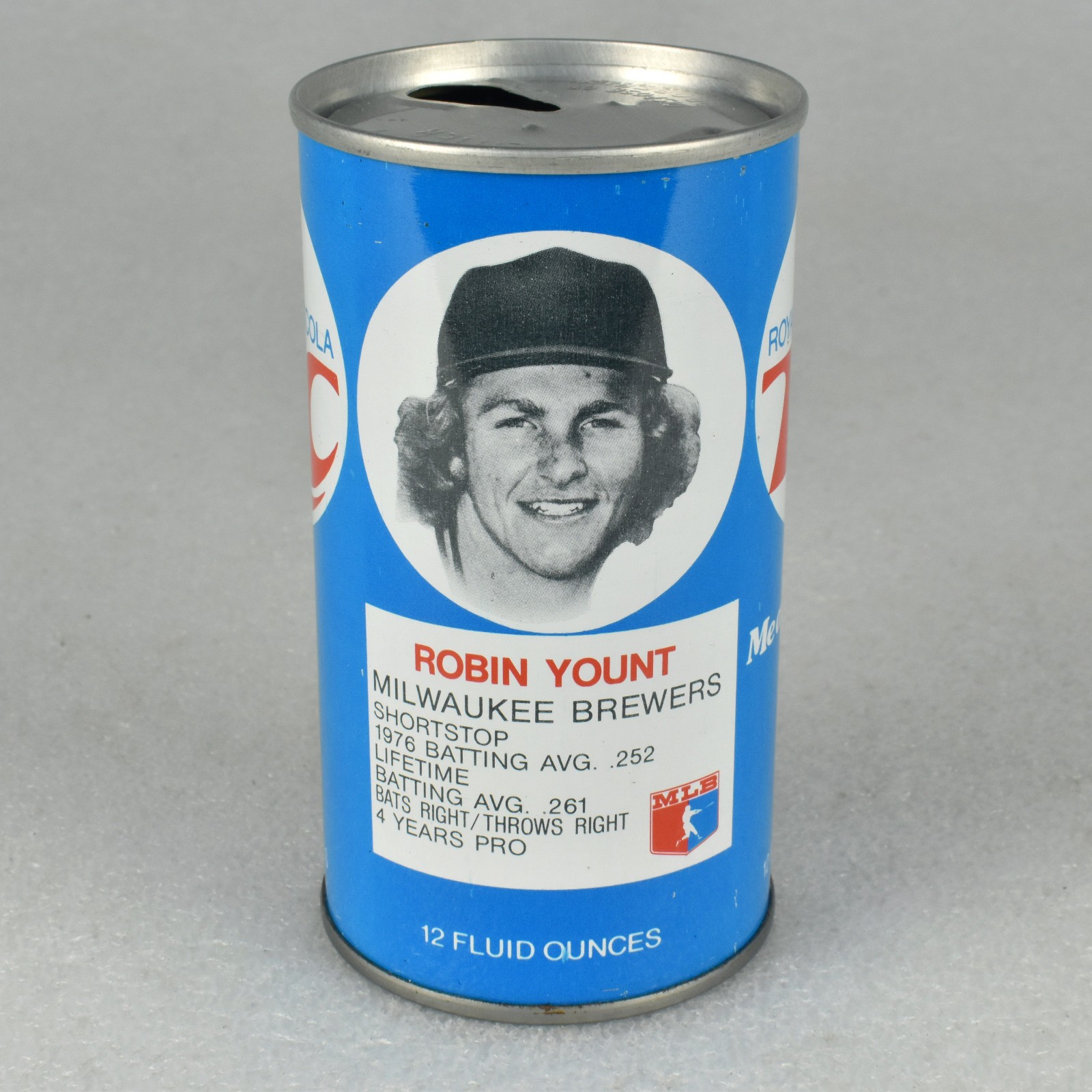 VTG 1977 ROBIN YOUNT Baseball RC Cola Soda Pop Can 12oz Steel Columbus OH