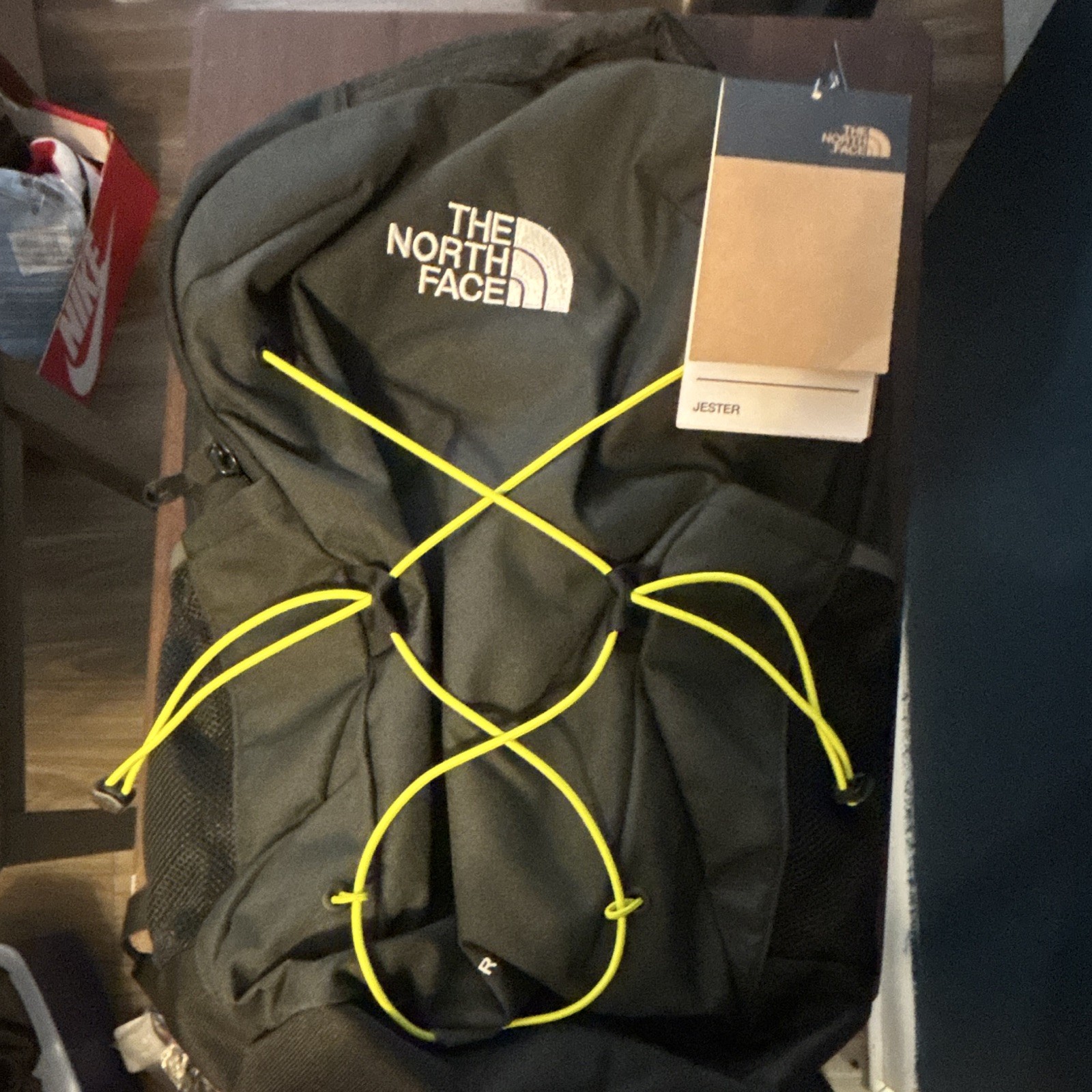 The North Face Jester Backpack Black/Yellow Fits 15" Laptop 2 Pockets 21-35L