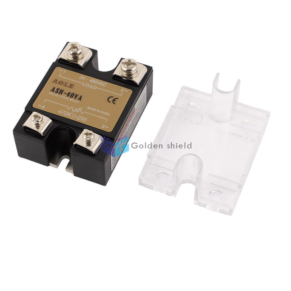 ASH-40VA Single Phase Solid State Relay ASH-40VA 470Kohm 2W to 480VAC 40A✦Kd