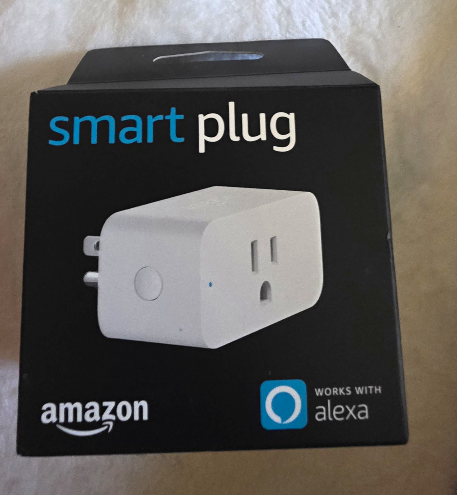 Amazon Wi‑Fi Smart Plug, Works with Alexa, App/Voice Control, US Plug, White