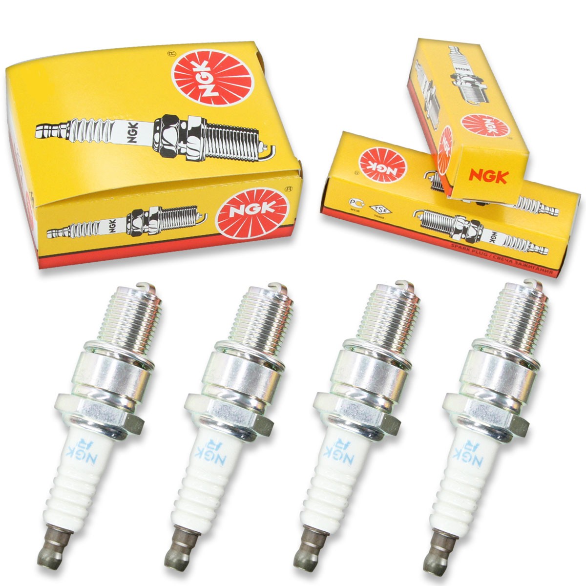 4pcs 1995 Ski-Doo Grand Touring NGK Standard Spark Plugs 470 Kit Set Engine js