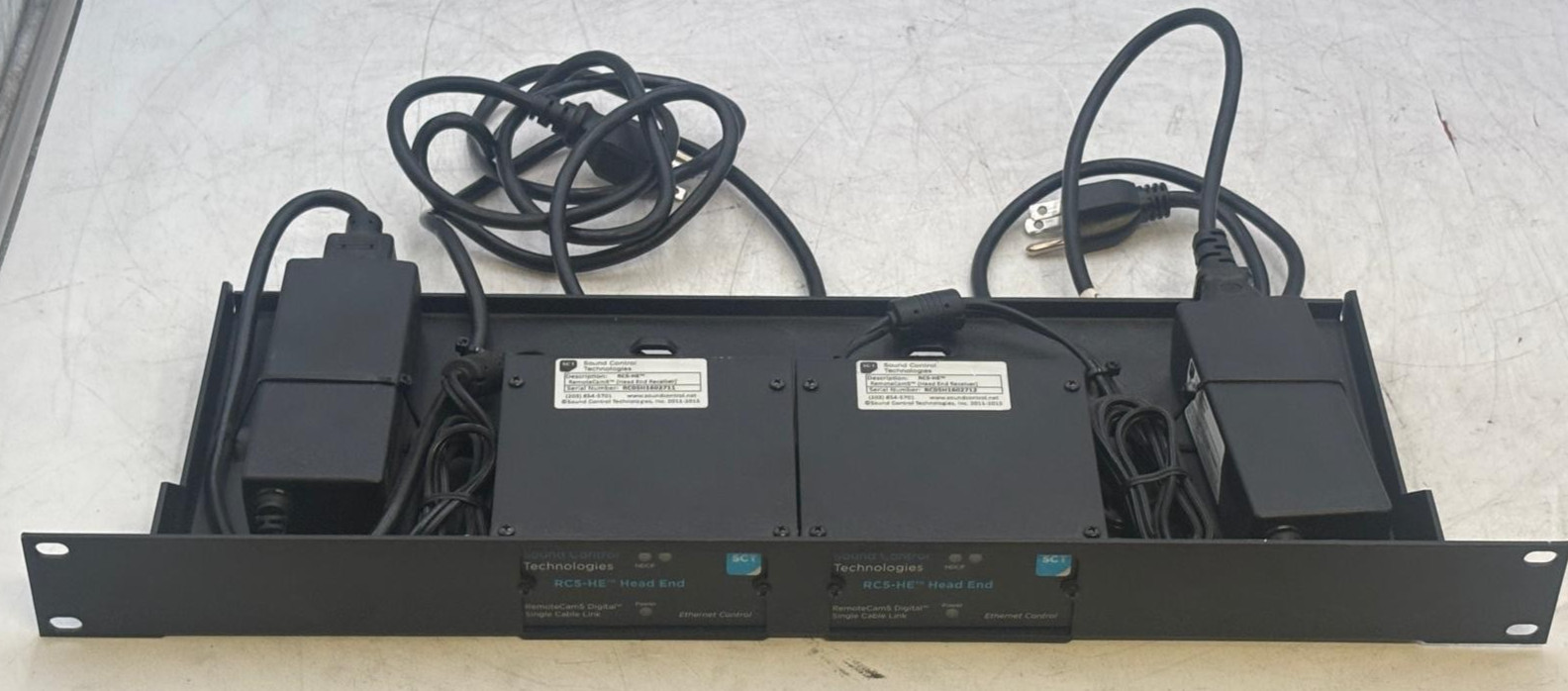 LOT OF 2 Sound Control Technologies RC5-HE Head End Receivers w/ Mount