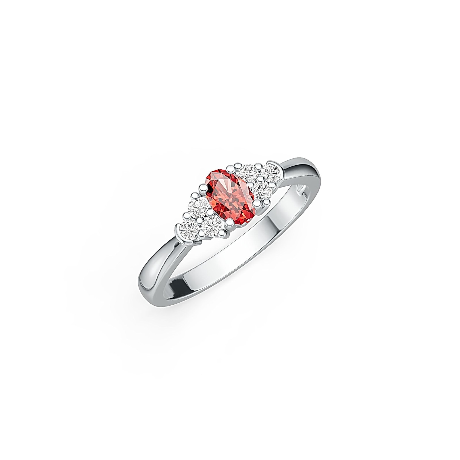Sterling Silver Semi Mount Ring Setting Oval OV 6X4mm