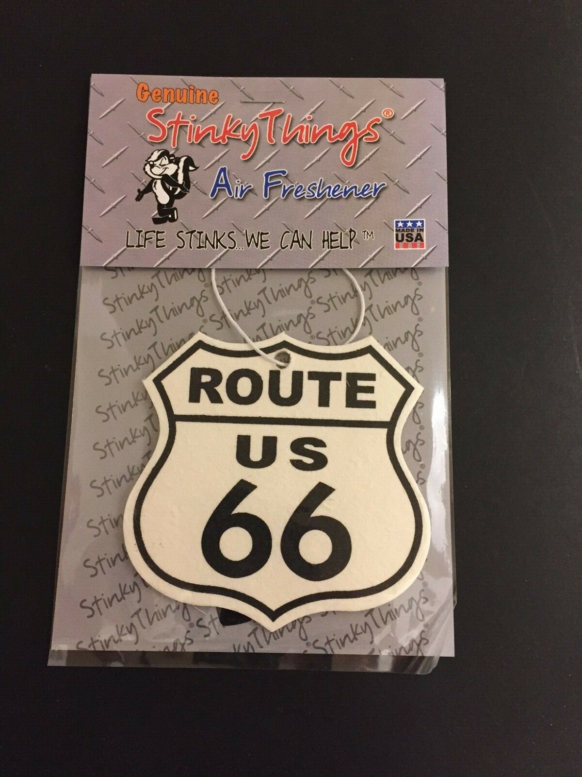 ROUTE 66 CAR AIR FRESHENER *BUY 5, GET 1 FREE ! vintage sign nos  truck rat rod