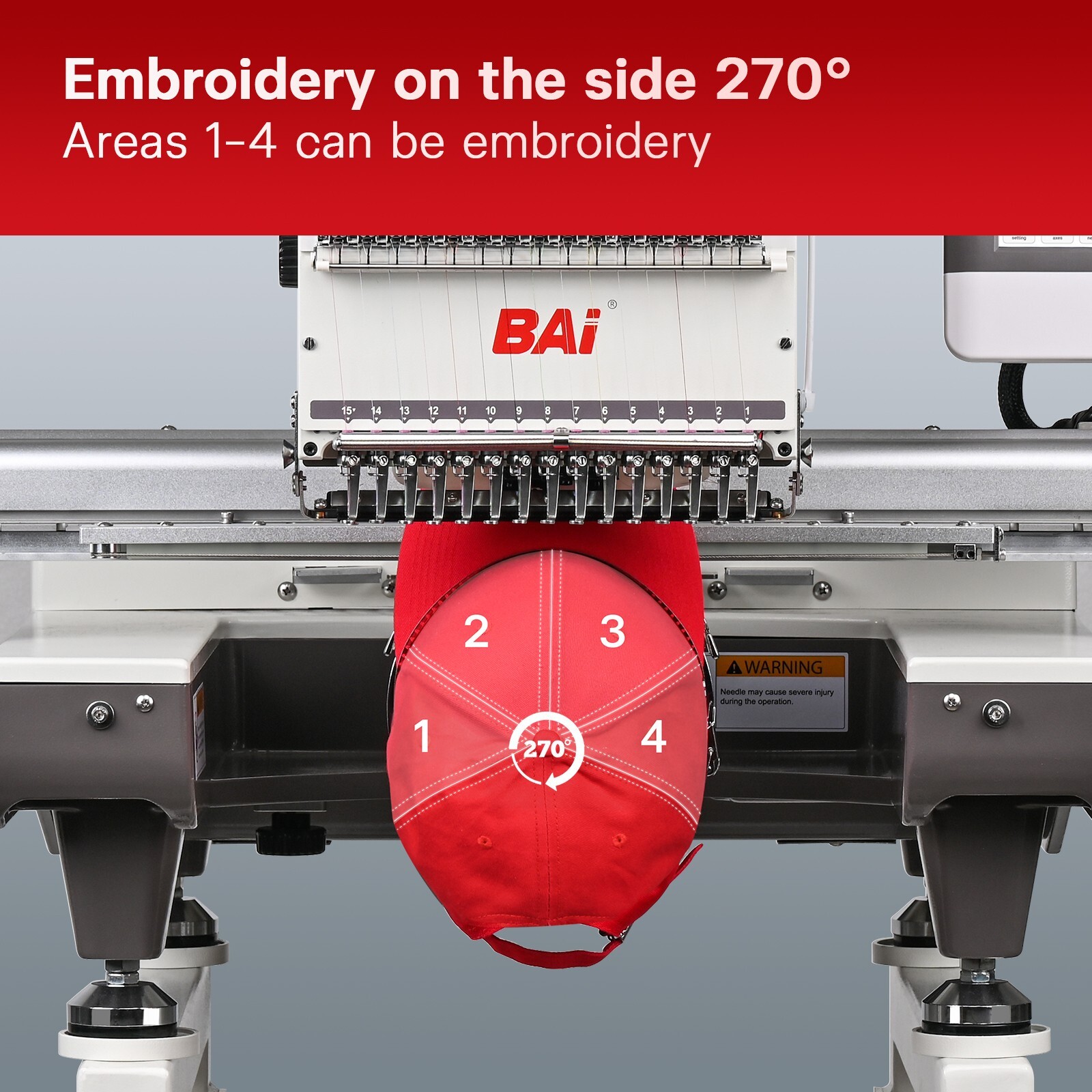 BAi THE MIRROR Computerized Embroidery Machine Commercial multi needles