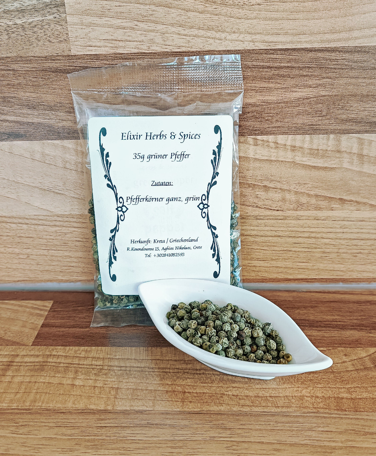 Elixir Herbs 35G Greek Pepper Green Whole Peppercorns From Crete #62