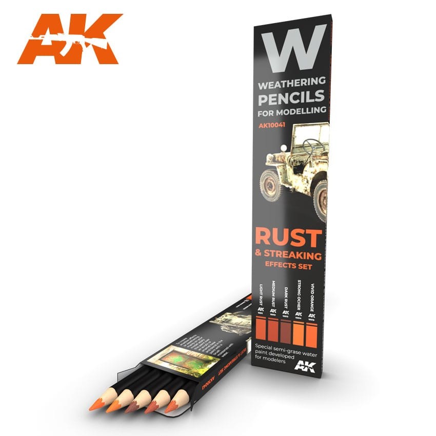 AK-10041 AK Interactive Weathering Pencil Set - Rust and Streaking