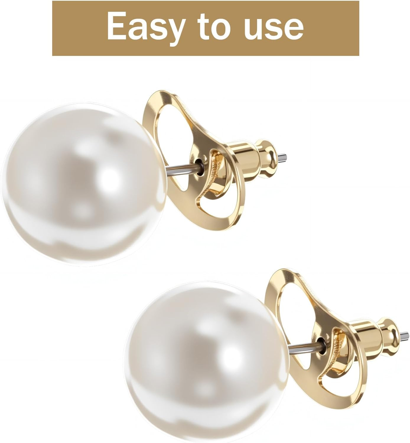 12 Pcs Earring Backs for Heavy Earrings, Droopy Ear Support Lifter