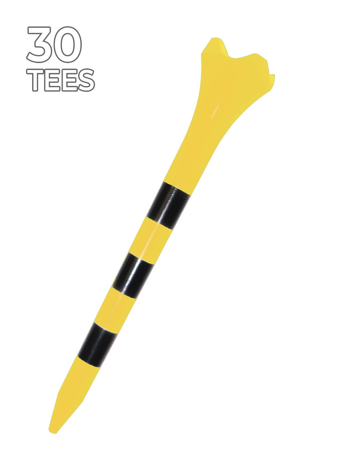 30 Pack 2-3/4" Pride Performance Striped Golf Tees for Consistent Height
