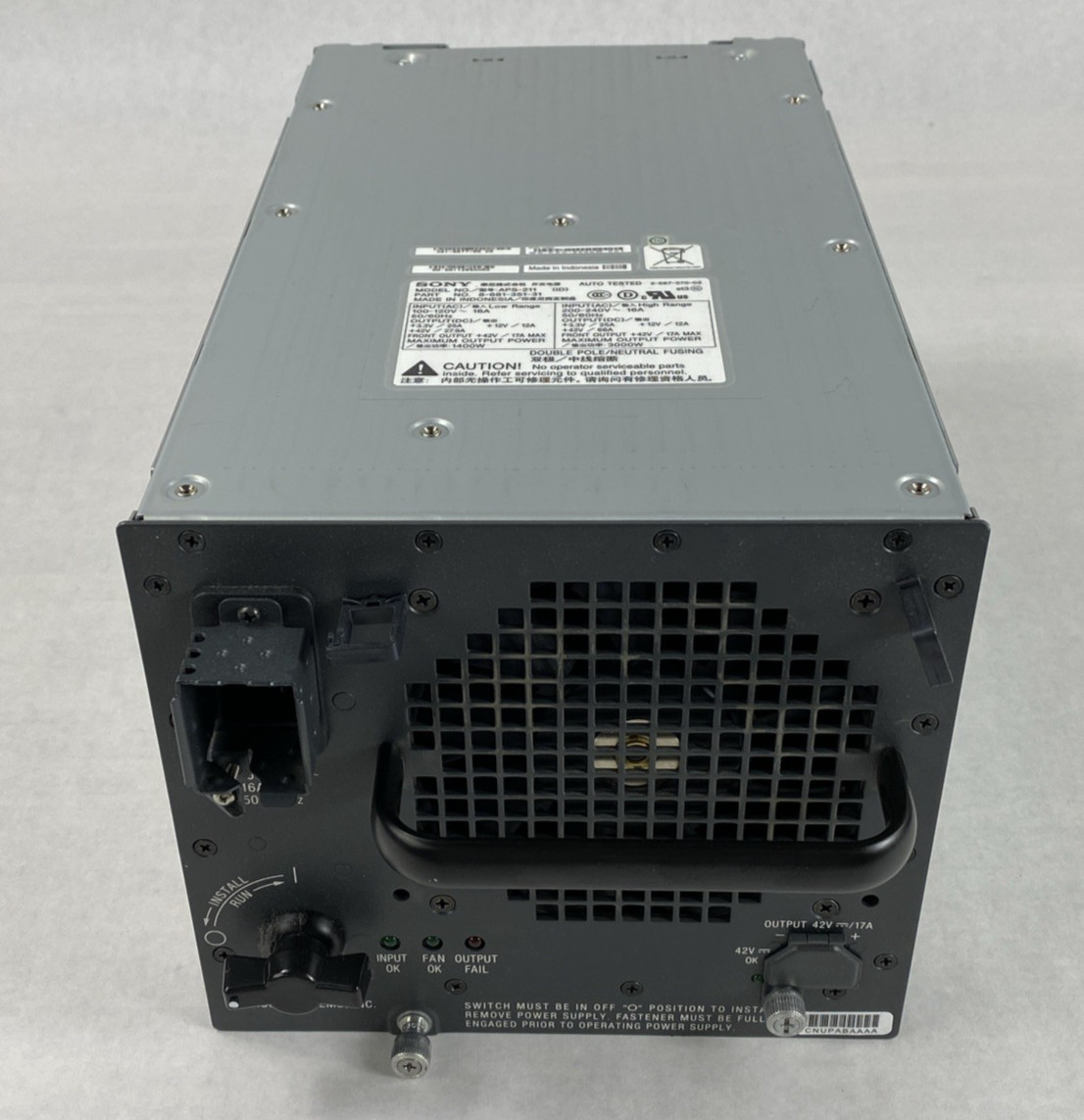 Cisco Sony APS-211 Power Supply Untested