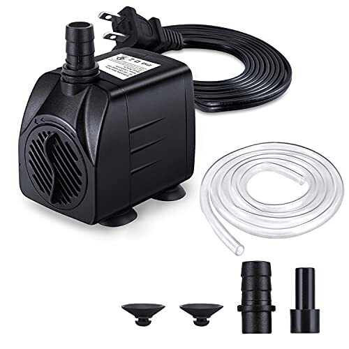 CWKJ Fountain Pump 160GPH10W 600L/H Submersible Water Pump Durable Outdoor Fo...