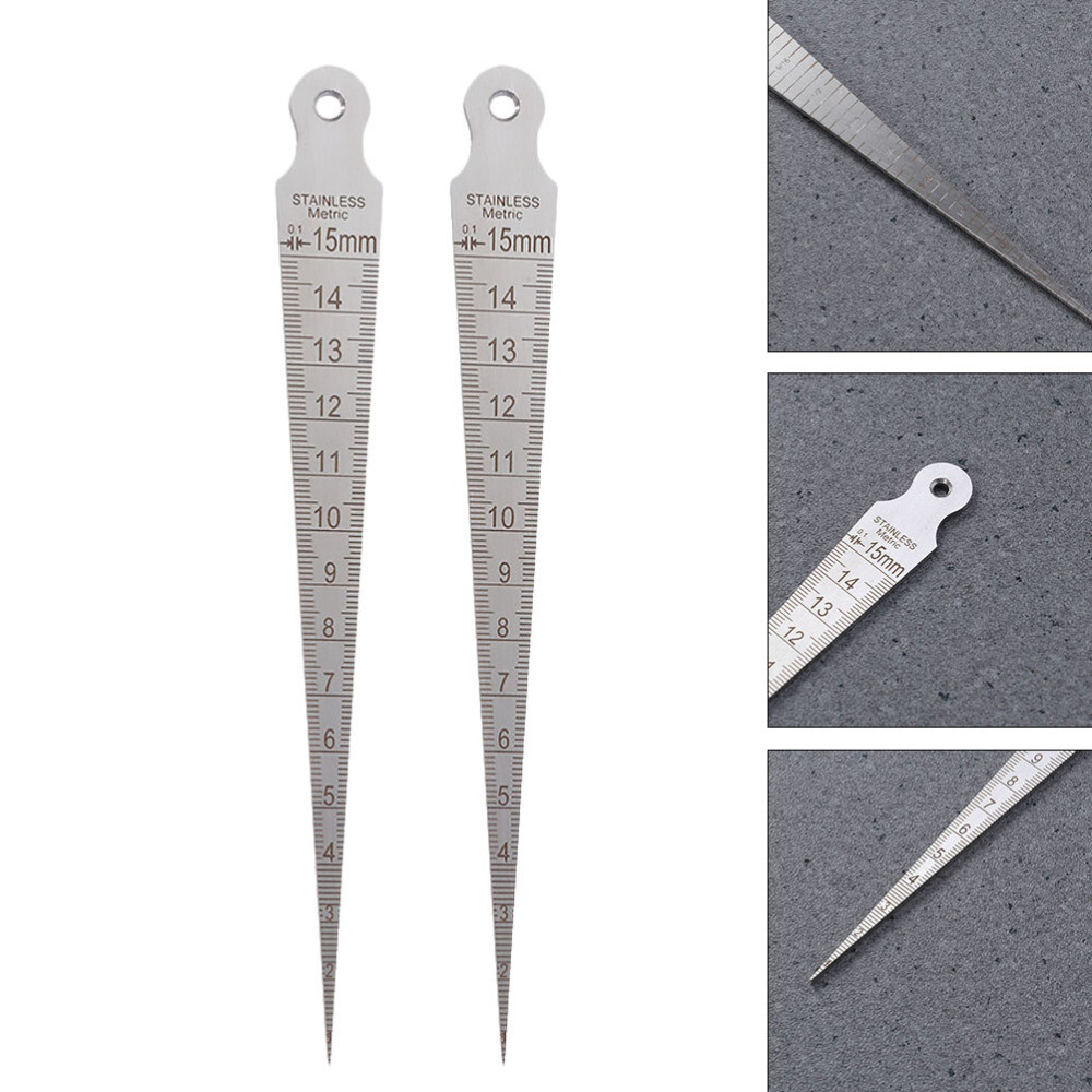 4 Pcs Pipe Tool Metric Taper Gauge Aperture Ruler Pipefitter Tools