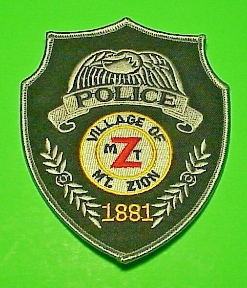 MT. ZION VILLAGE  ILLINOIS  1881  IL  4 7/8"  POLICE PATCH  FREE SHIPPING!!!