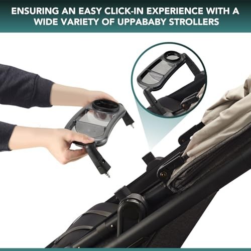 Stroller Snack Tray Cup Holder Double Compartment Quick Attach Universal Fit