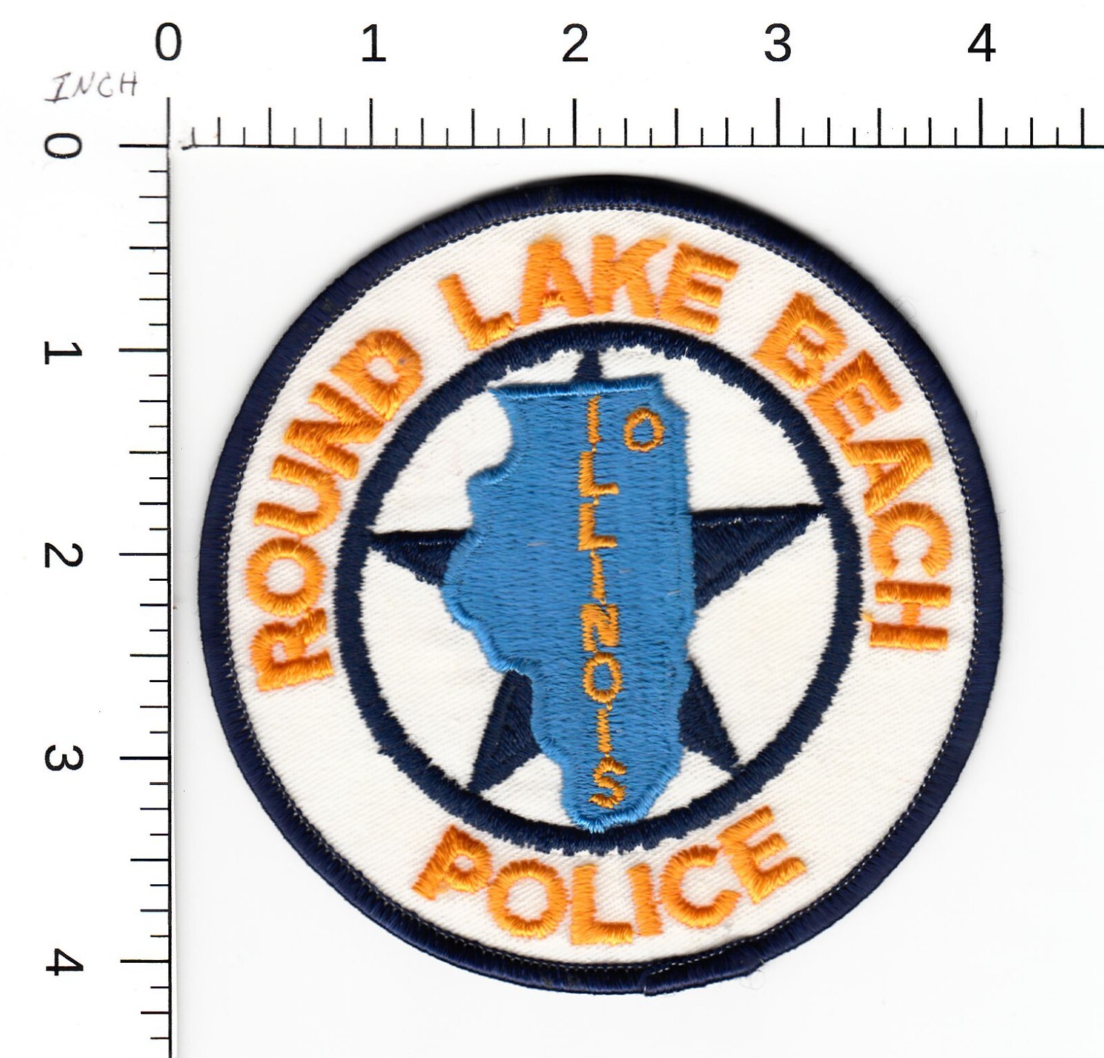 OLDER-- ROUND LAKE BEACH ILLINOIS POLICE COLLECTIBLE PATCH