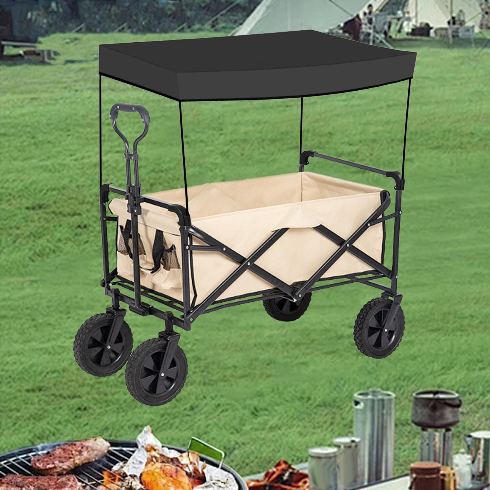 Awning Canopy Sun Shades Replacement Multifunctional for Folding Wagon Cart