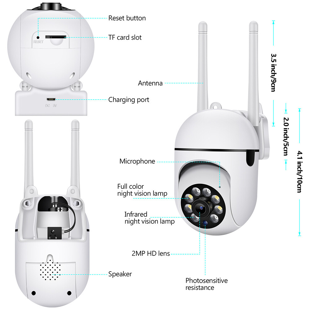 4x Wireless 5G WiFi Security Camera System Smart outdoor Night Vision Cam 1080P