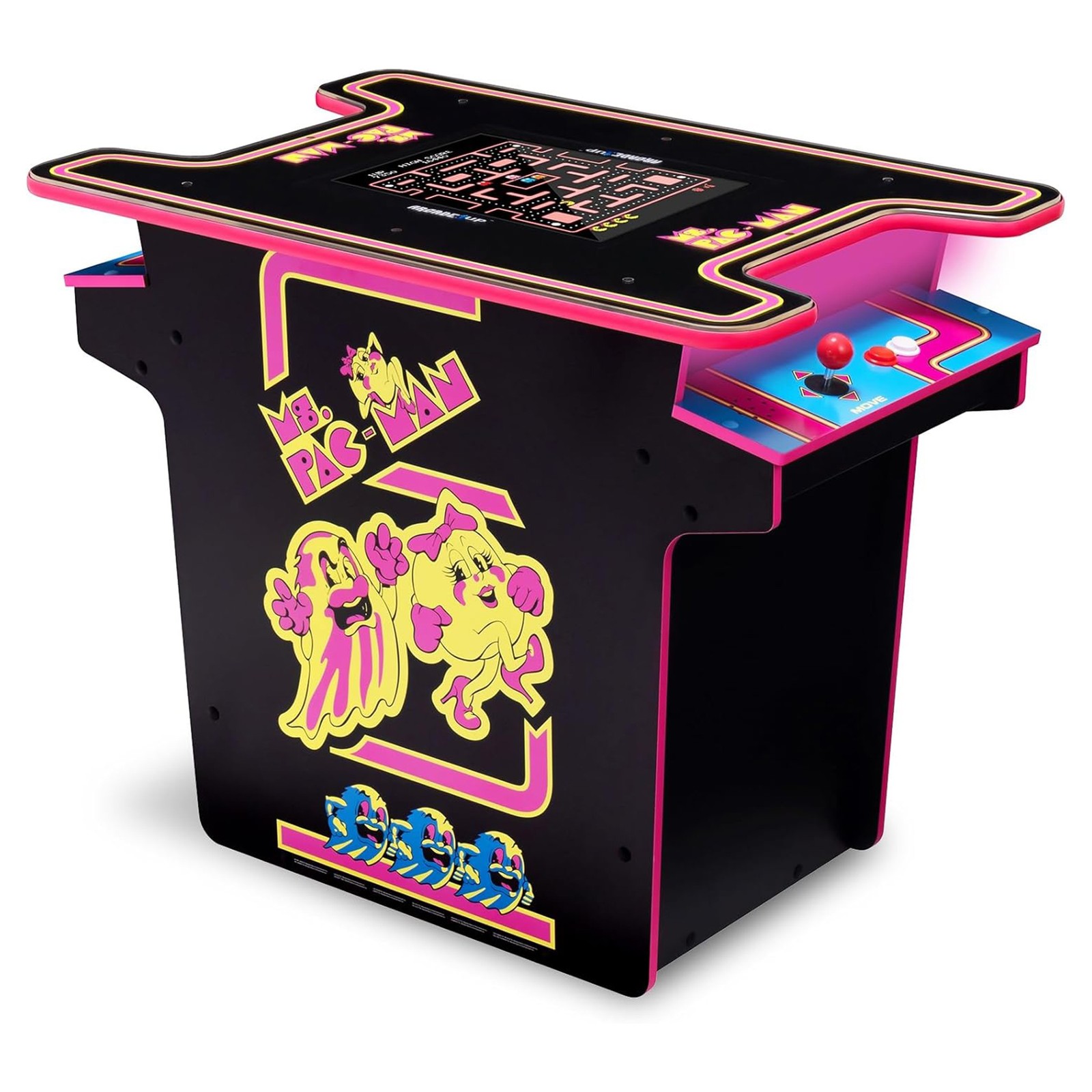 Arcade1Up Ms.PAC-MAN Arcade Cocktail Table 2 Player Control Panel (Open Box)