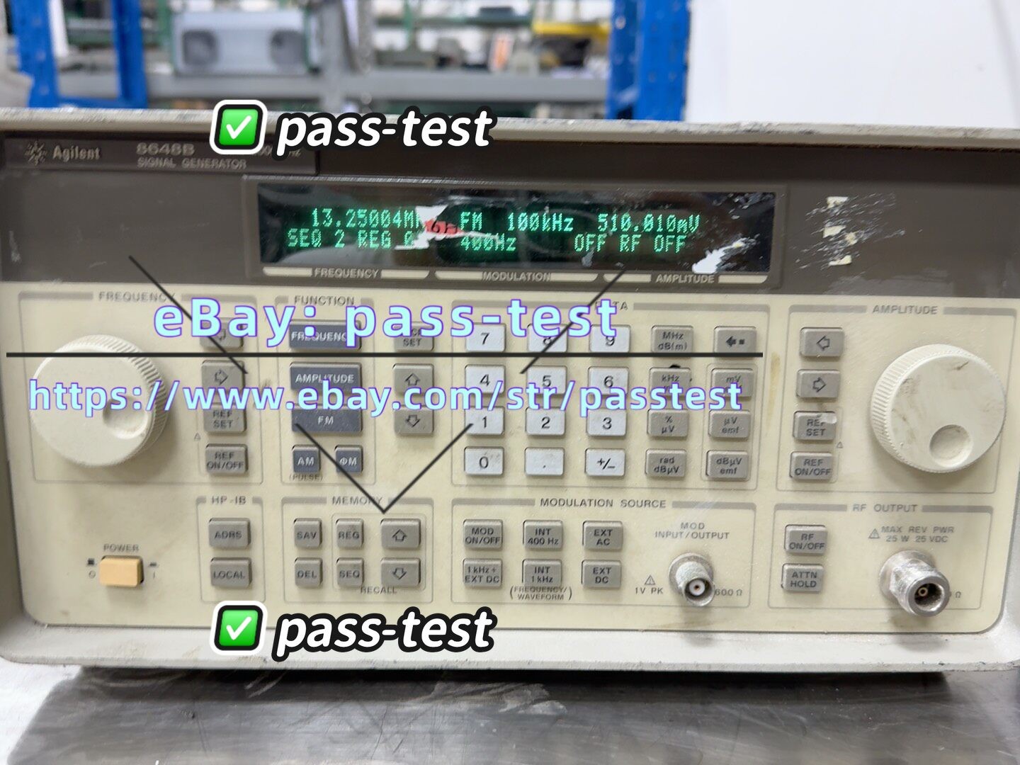 KEYSIGHT HP Agilent 8648B Signal Generator Frequency 9 kHz- 2 GHz free shipping