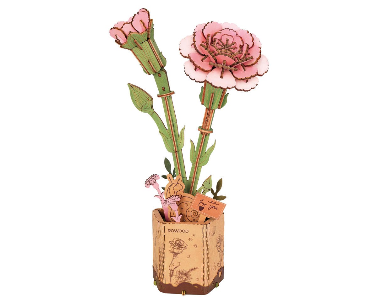 Robotime ROWOOD Pink Carnation [ROETW051]