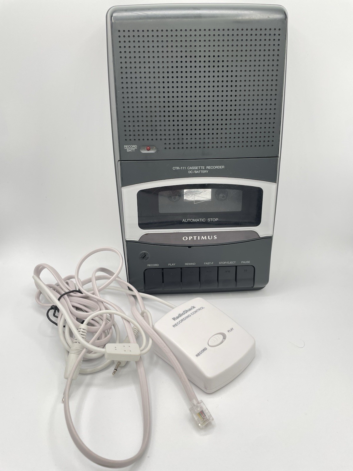 Radio Shack Phone Tap Recording Control W/ Recorder