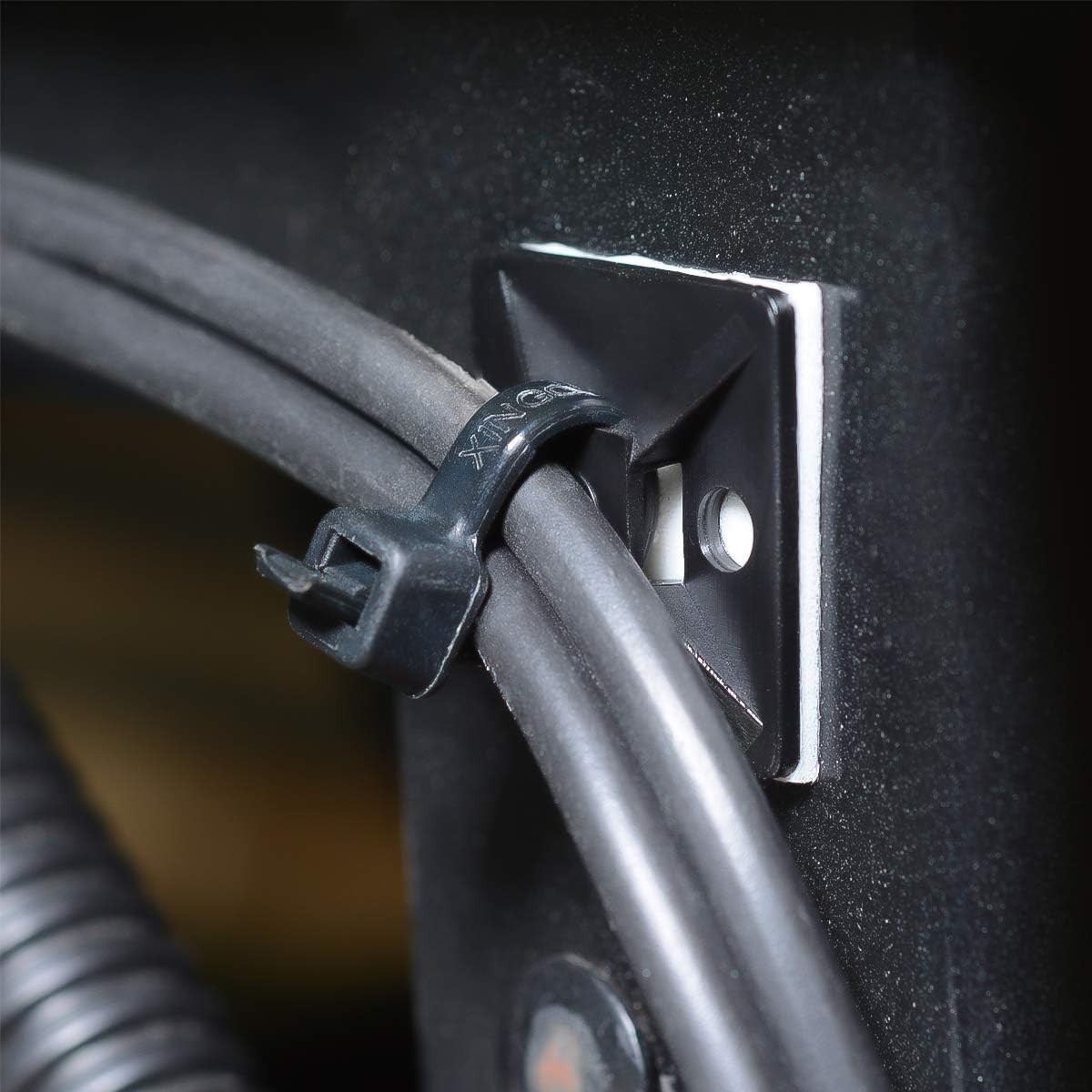 100 Pack Zip Tie Mount with Cable Ties Self Adhesive Wire Fasteners Cable Clips