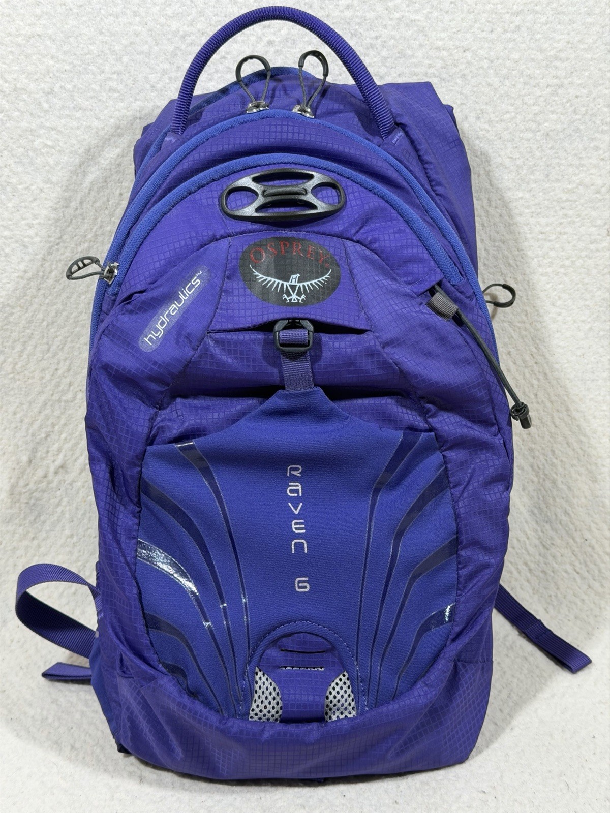 Osprey Raven 6 Hydraulics Hydration Pack Purple Hiking Trail Running Backpack