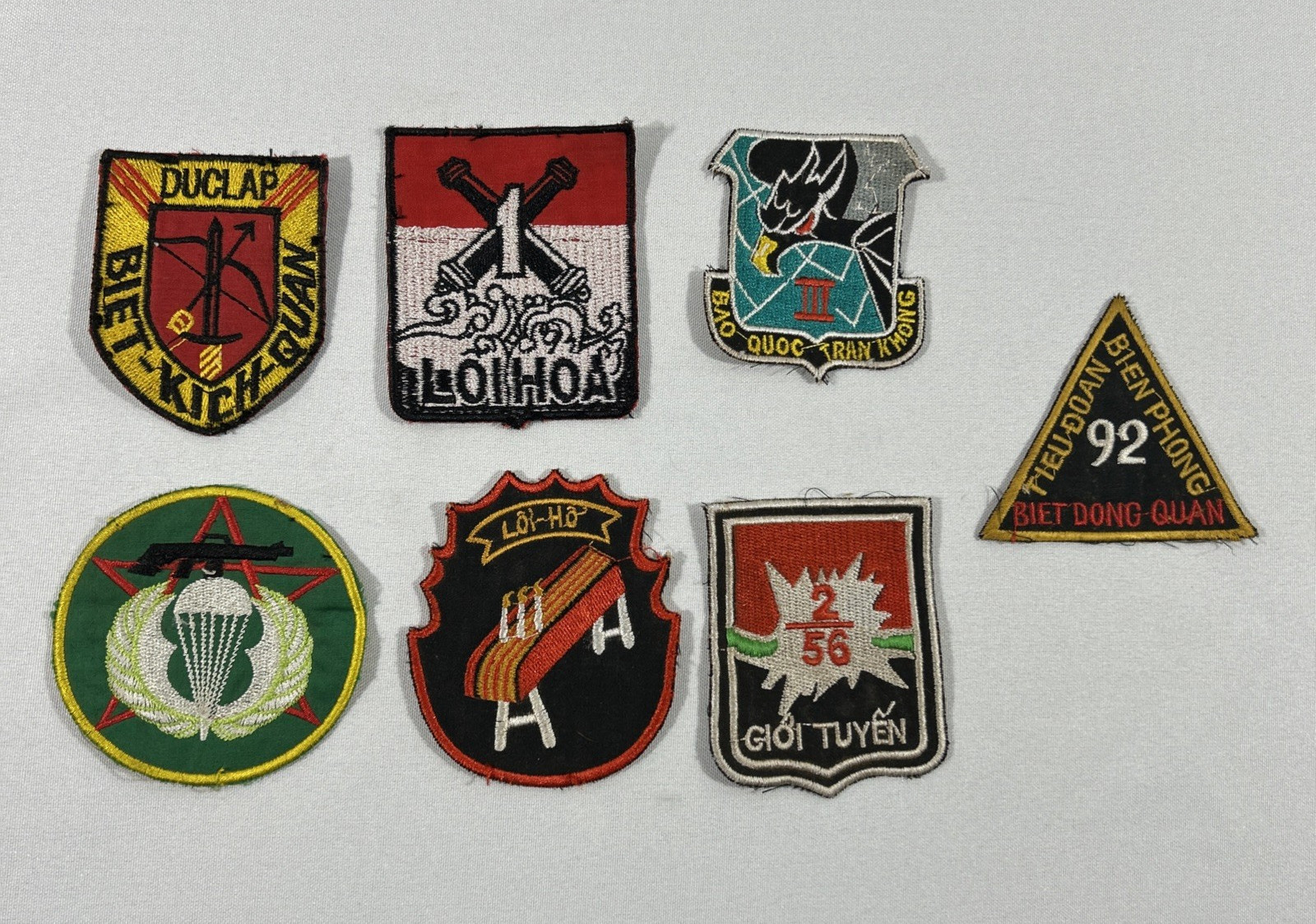 Lot Of 7 Vietnam War South Vietnamese Army Patches Post War Productions