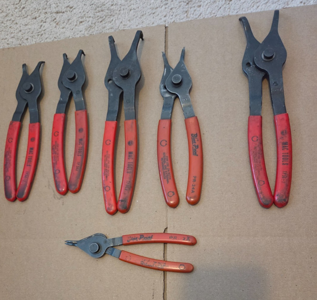 MAC TOOLS BLUE POINT SNAP RING PLIERS SET TP56-1 TP56A TP34-1 TP34-A PR-34A 12A