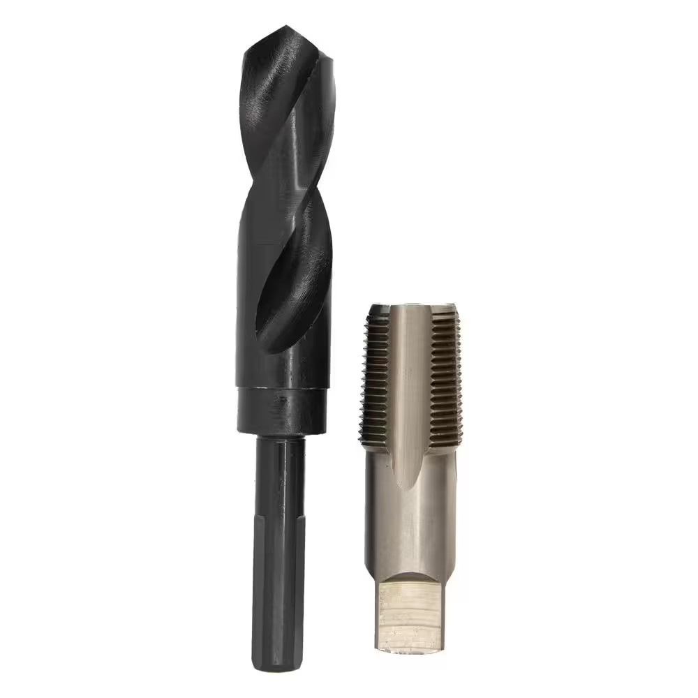 3/4 In. Carbon Steel NPT Pipe Tap and 59/64 In. High Speed Steel Drill Bit Set (