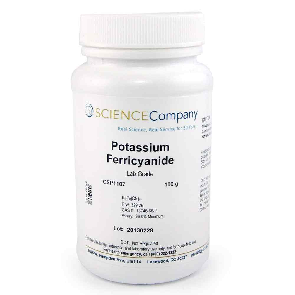 Potassium Ferricyanide, 100g, Cyanotype, Photo chemical, crystal growing
