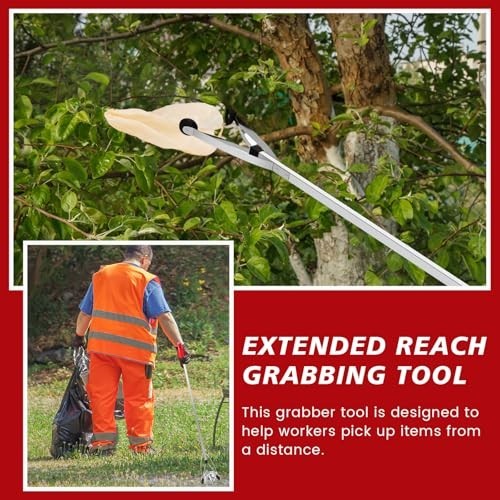 10 Pack Suction Cup Grabber Tool, 43 in Long Litter Picker, Red