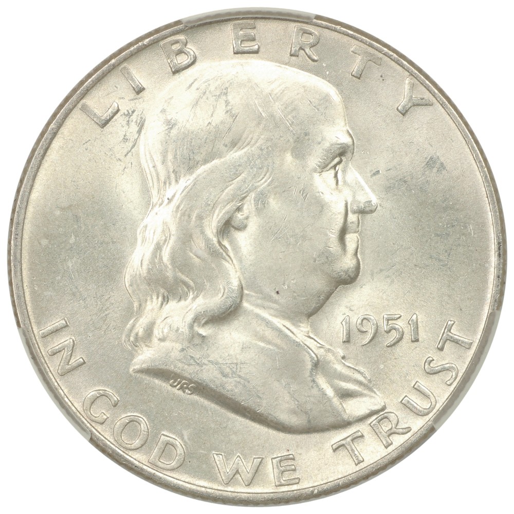 1951-D 50C CACG MS63FBL - Franklin Half Dollar