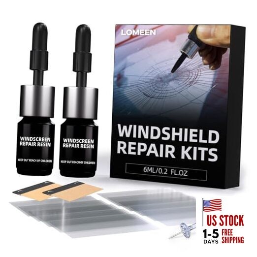 Windshield Crack Repair Kit for Windshield Chips Cracks Quick Car Glass Chip